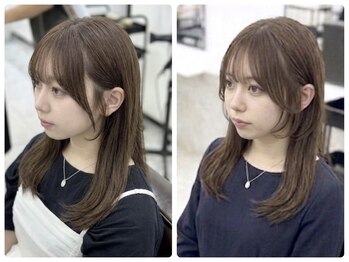 プロデュース 相模原相武台前店(Produce)の写真/髪質や骨格に合わせた顔まわりのカットで、小顔で可愛くなれます！前髪縮毛矯正で癖毛さんもオシャレに☆