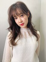 アミヘアーサプライ(AMI Hair Supply)&nbsp;ナチュラルシースルーバング/ブラウン/美髪くびれセミディ