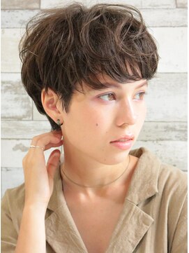 キース ヘアアンドメイク 恵比寿(kith. hair&make) 【kith.恵比寿】美シルエットマッシュショート オン眉ショート