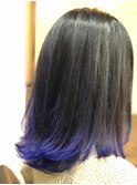 ブルーバイオレットバレイヤージュ