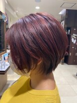 ヘアメイク クリア 神楽坂店(hair+make CLEAR)&nbsp;ピンクブラウン×上品ショート