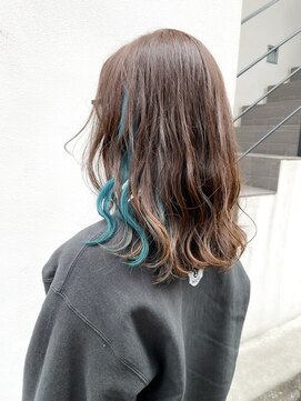 マジコ 下北沢本店(Magico) ダブルカラーインナーカラーブルーベージュケアブリーチ髪質改善