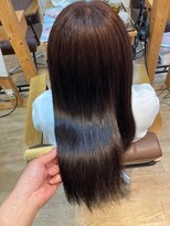 グランバイ アトリエドングリ(Grand × AtlierDonguri)&nbsp;髪質改善　ビフォーアフター　その343（レッドグレージュ）