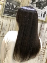 ヴィムヘアー 泡瀬店(VIM hair) 黒髪暗髪ブルーブラックワンカール美シルエットロング/20代/30代