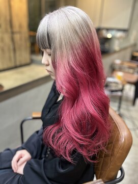 エッジ 下北沢(edge.) ルーツカラー　ホワイト　レッド　edge.下北沢