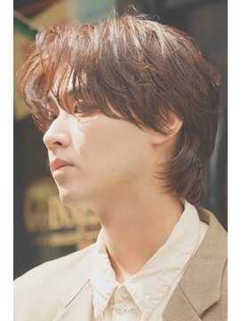 オーシャントーキョー 大阪(OCEAN TOKYO) 韓国ヘアカルマパーマコンマバングセンターパート黒髪ウルフ