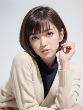 ブロッサム 東久留米店(Blossom) 20代30代大人可愛い小顔ショート丸みボブウルフカット