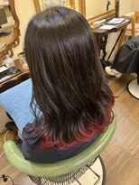 ベレッタ 枚方店(veretta.)&nbsp;レッド× 裾color  山本綾香/裾カラー/デザインカラー/赤髪/艶髪