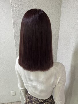 アジールヘア 所沢プロペ通り店(agir hair) レッドブラウン潤艶髪黒髪小顔カットワンレンケアブリーチ所沢