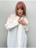 ピンクベージュボブ