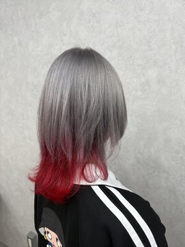 アン ブリーチ(UN BLEACH) シルバー×レッドカラー♪