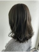 olive brown × layer cut