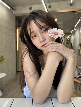 ソルトウォーター(SALT WATER) レイヤーカット/ブラウン/韓国ヘアー/ブリーチ/恵比寿