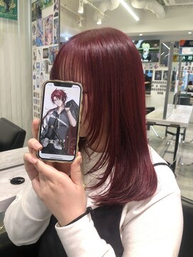 トーキョー オタクヘアー(TOKYO OTAKU HAIR) ▼刀剣乱舞 後家兼光 推しカラー ボルドーカラー ブリーチカラー