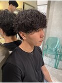 シャドウパーマ くせ毛風 マッシュパーマ 新宿