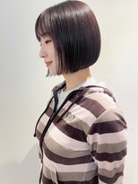 エミス バイ メルト 吉祥寺(emis by melt)&nbsp;【吉田江梨】韓国ボブ暖色深みカラーバーガンディ艶カラー