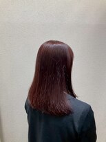 アクセ&nbsp;大人可愛いモテ愛されストレートセミロング＊チェリーブラウン