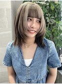アンブレラカラー/ミルクティーベージュ/インナーカラー