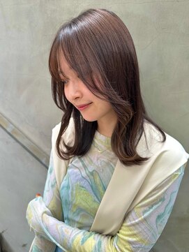 トリッカ シブヤ(TRICCA SHIBUYA) 顔まわりレイヤー/くびれヘア/チョコレートブラウン