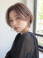 ウィールール 手稲店(WE RULE) 20代・30代・40代 小顔くびれショート×ピンクブラウンカラー