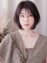 カバーヘア ブリス 大宮西口(COVER HAIR bliss)&nbsp;オリーブグレージュブリーチなし切りっぱなしボブレイヤー30代a