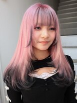 プネル 渋谷(PUNEL) 渋谷 ホワイトピンクカラー 韓国ヘア ローライト ブリーチ