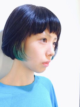 クイントネオリーブ 自由が丘正面口店(quint:neolive) シンプルボブ×インナーカラー【自由が丘　quint:neolive】