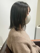 ネイヴィル オモテサンドウ(navile omotesando)&nbsp;☆ブリーチなしオリーブグレージュ外ハネボブ☆20代30代40代