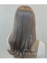 髪質改善＊卵型＊マロンベージュ＊かきあげロング【Zina銀座】