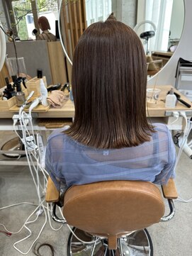 ガーデンエン 表参道(GARDEN eN) 切りっぱなし/ミディアムヘア/ハイライト/デザインカラー/透明感