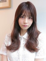 アグ ヘアー リズ 田辺銀座通り店(Agu hair liz) 《Agu hair》チェリーピンク×ゆるカールロング