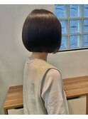 ミニボブ/コンパクトボブ/内巻きボブ/ナチュラルカラー/ツヤ髪