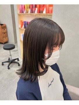 シアエミュー 新越谷店(SHEER emu) 【Seina】顔まわりレイヤー×グレージュ