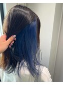インナーカラー×ブルー