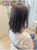グレージュ×ミディアム