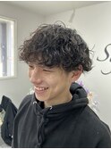 【メンズ】波巻きパーマ