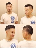 震災刈り/七三/フェード/刈り上げ/ワイルド