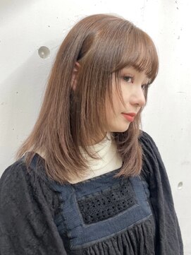 シーン(seen) 【オリーブベージュ】小顔前髪くびレイヤーカットグレージュ