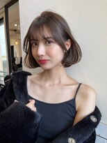 サロンドミルク 原宿(salon de MiLK) 髪質改善ボブレイヤーカット/原宿/ボブ/ダブルカラー/前髪