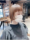 20代30代40代プツっとストレート大人ボブリップライン