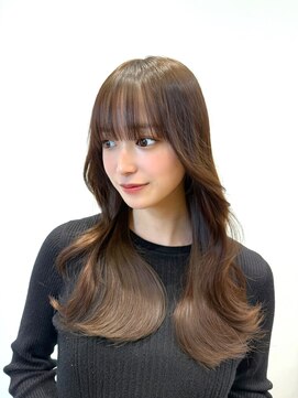 アフロート ルヴア(AFLOAT RUVUA) 20代30代40代50代ミニウルフチェリーブラウンレイヤーくびれヘア