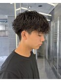 MEN’S HAIR/ブルーブラック/フェザーパーマ/藤沢