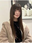 縮毛矯正でロングの姫カット　20代30代40代大人綺麗