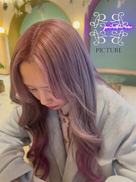 ピクチャー(PICTURE) ベビーピンク/エンドカラー/グラデーションカラー/ダブルカラー