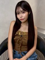 ユーフォリア 銀座本店(Euphoria)&nbsp;ロングレイヤー　シースルーバング　韓国ヘア　アッシュカラー