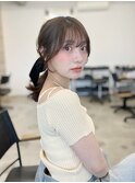 外ハネくびれ 外ハネミディアム 鎖骨ミディアム
