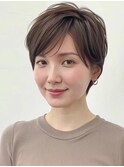 ココアブラウンアッシュ大人美人レイヤーショートA630代40代