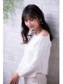 似合わせカットで個性的斜めバングで大人かわいいナチュラルボブ