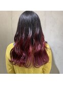 【奈良/inni hair】レッドバイオレットカラー