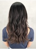 グラデーションロング_ココアブラウンフリンジウェーブ_ba300301